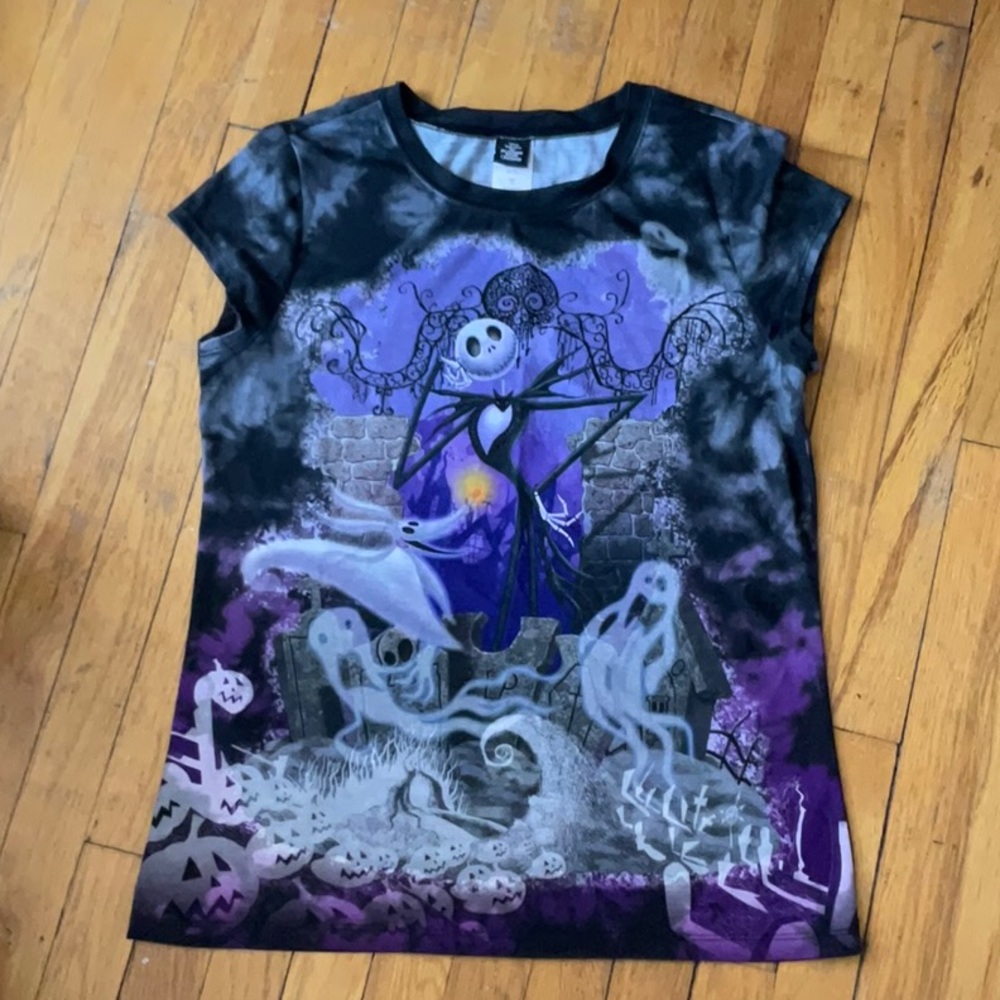 The Nightmare Before Christmas Jerry Leigh T-Shirt. Jack and Zero